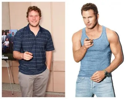 Крис Пратт до и после похудения