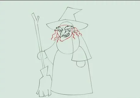 Как нарисовать ведьму. Как нарисовать шапку ведьмы? 16