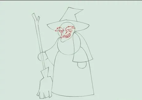 Как нарисовать ведьму. Как нарисовать шапку ведьмы? 15