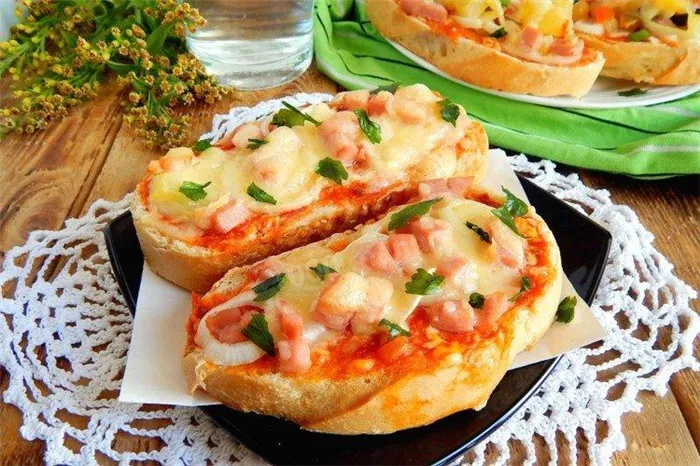Бутерброд Мини-пицца на праздничный стол - рецепты