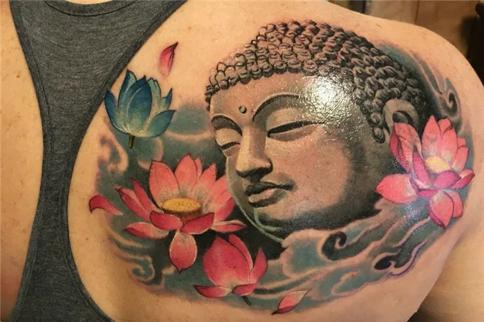 татуировка с буддой