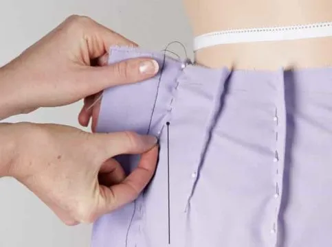 Как ушить брюки в поясе (в талии). Как ушить брюки в талии. 4