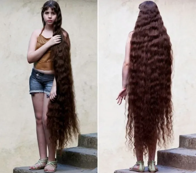 Топ-10 обладателей самых длинных волос в мире. У какого человека самые длинные волосы. 5