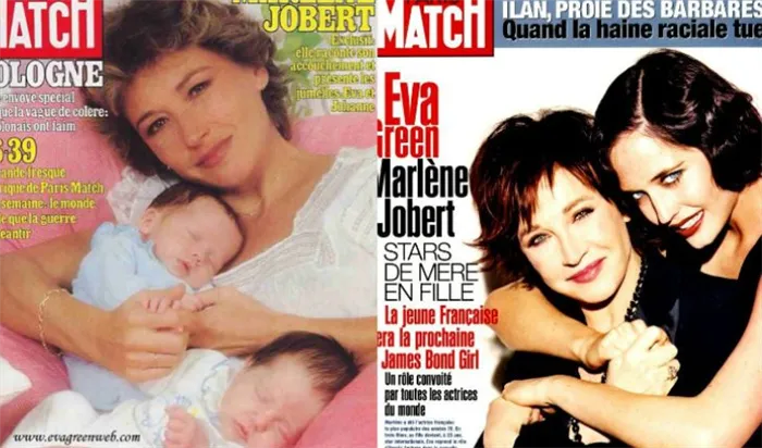 Ева Грин дважды появлялась на обложке Paris Match с мамой