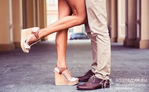 Ноги мужчины и женщины в обуви