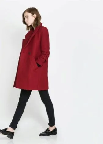 Как и с чем носить элегантно красное пальто женщине за 40. Как носить красное пальто. 4