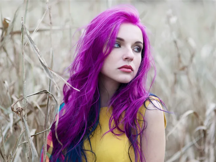 розово-фиолетовый цвет волос