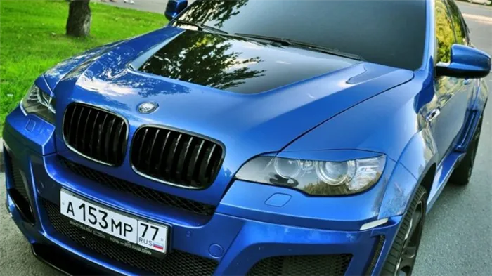 Синий BMW X6