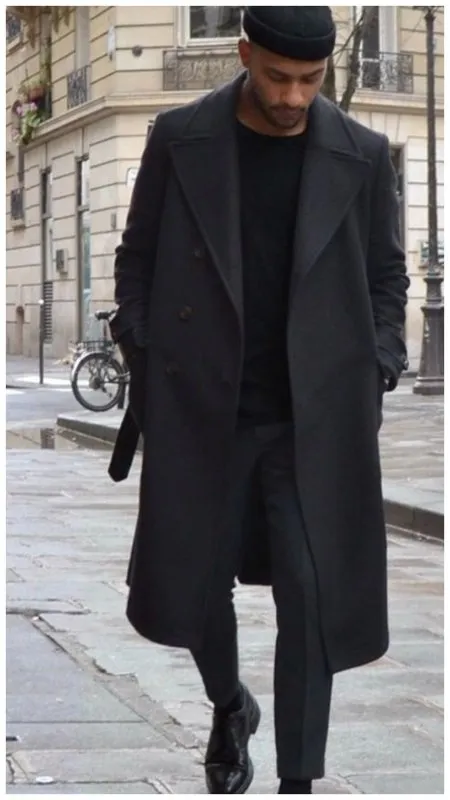 Стильный мужской наряд в черном цвете
