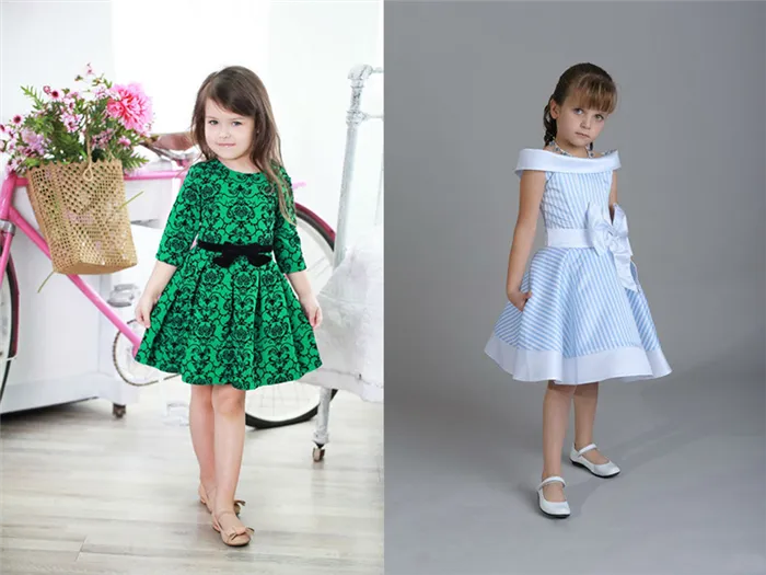 Платье в стиле ретро для девочки 4-5-6-7-8-9 лет своими руками. Как сшить платье стиляги для девочки. 5