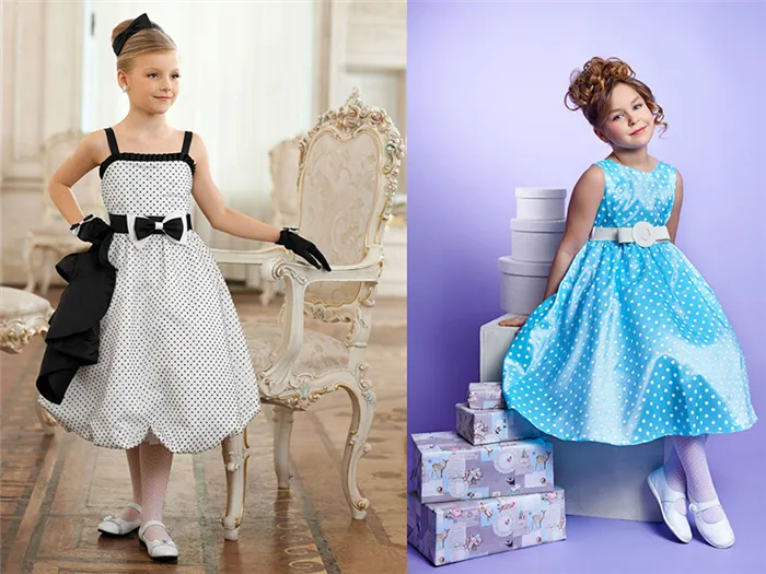 Платье в стиле ретро для девочки 4-5-6-7-8-9 лет своими руками. Как сшить платье стиляги для девочки. 9