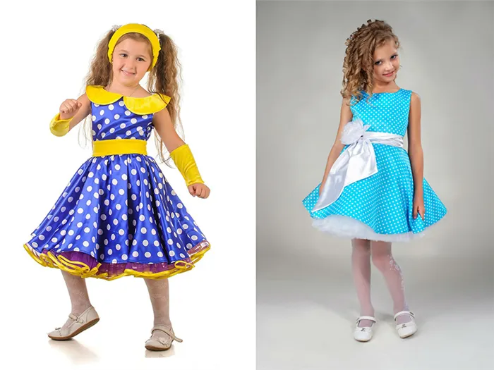 Платье в стиле ретро для девочки 4-5-6-7-8-9 лет своими руками. Как сшить платье стиляги для девочки. 8