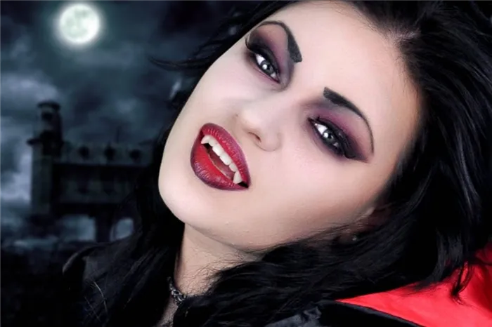 Готический макияж в вампирском стиле