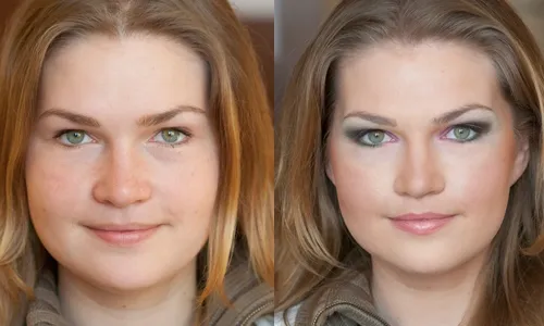 Уменьшение лица с помощью макияжа