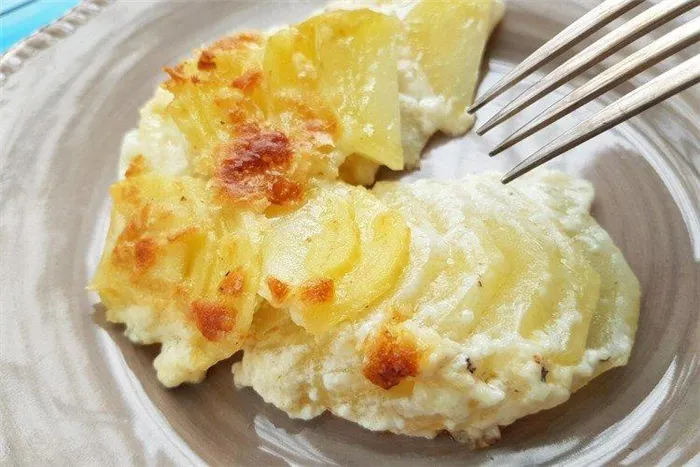 Картофель со сливками запеченный в духовке - рецепты