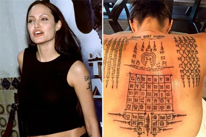 Татуировки Анджелины Джоли и их значения. Тату как у анджелины джоли. 9