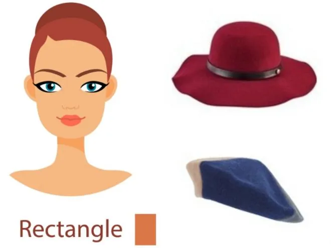 Шляпы и шапки для прямоугольного лица