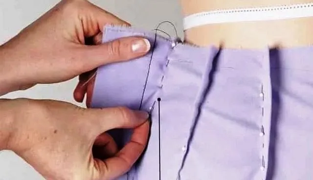 Как ушить юбку: в талии и по бокам. Как ушить юбку в талии. 3