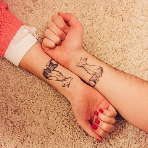 Парные тату: фото идеи парных тату для влюбленных и друзей
