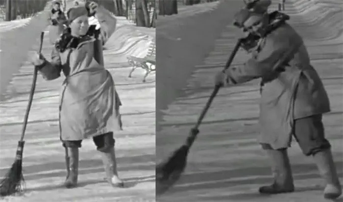 Первая роль Евгения Леонова в кино («Карандаш на льду», 1948)