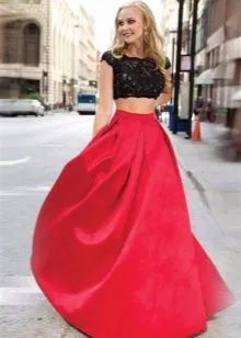 Красная юбка: с чем носить? Фото. Что одеть с красной юбкой. 34