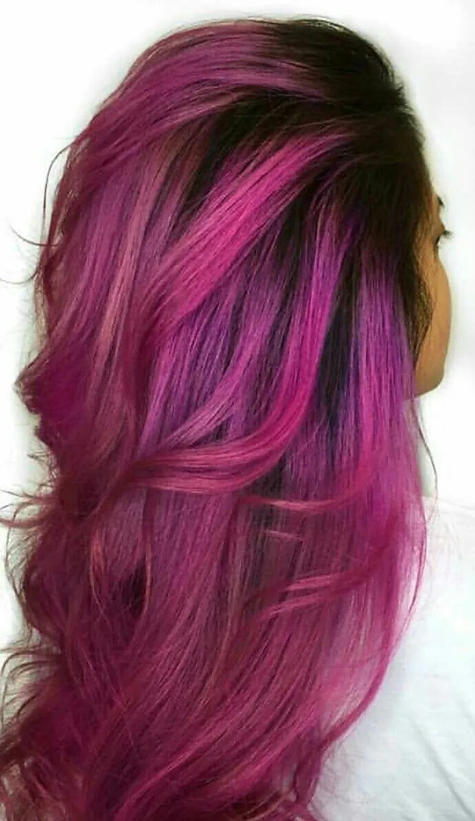 красно-фиолетовый цвет волос