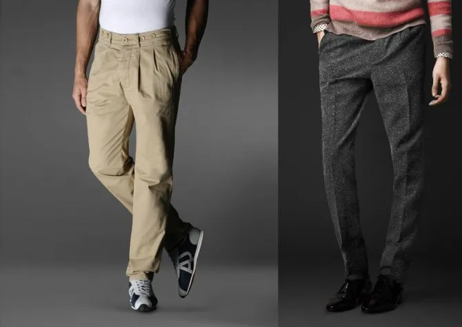 Мужские брюки с защипами – тренд сезона. Защипы на брюках что это. 32