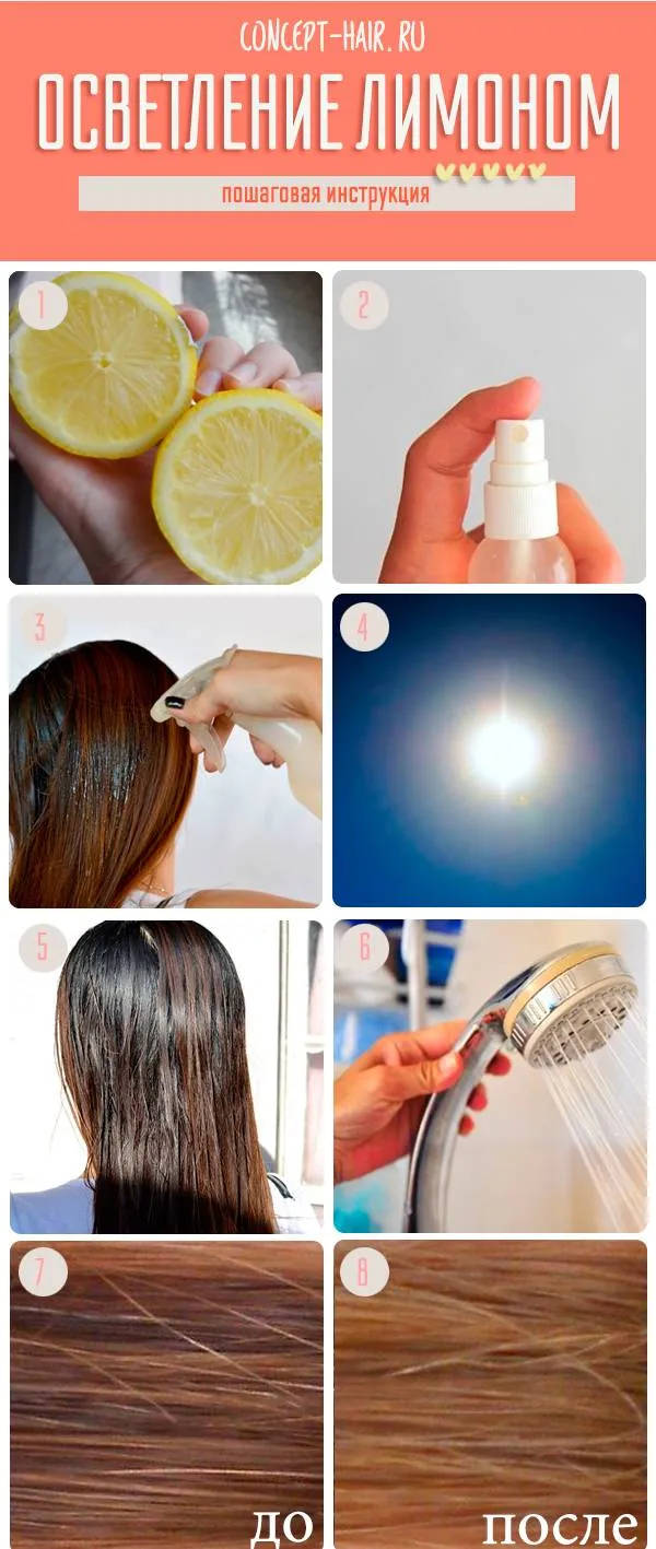 Как выполняется процедура осветления волос лимоном в домашних условиях?
