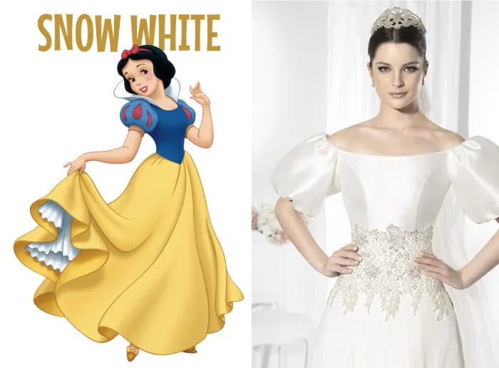 Роскошное свадебное платье от испанского бренда Franc Sarabia для фанаток Белоснежки (Snow White) из одноименного диснеевского мультфильма.