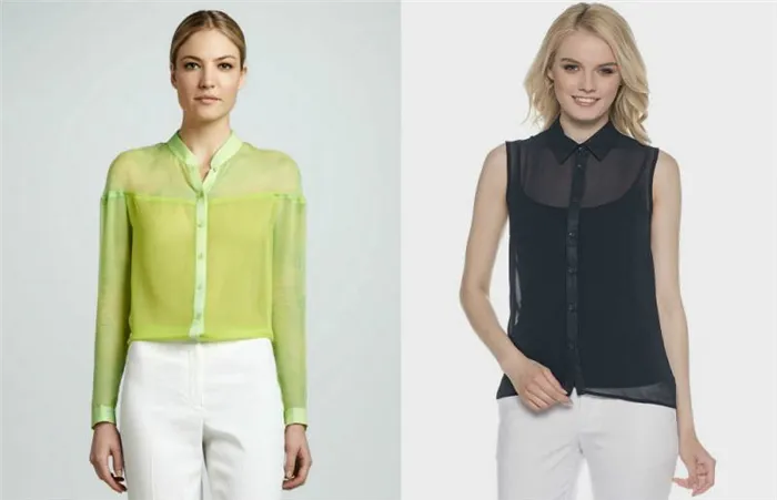 Прозрачная блузка: создаем стильный лук. Как носить прозрачную блузку. 58