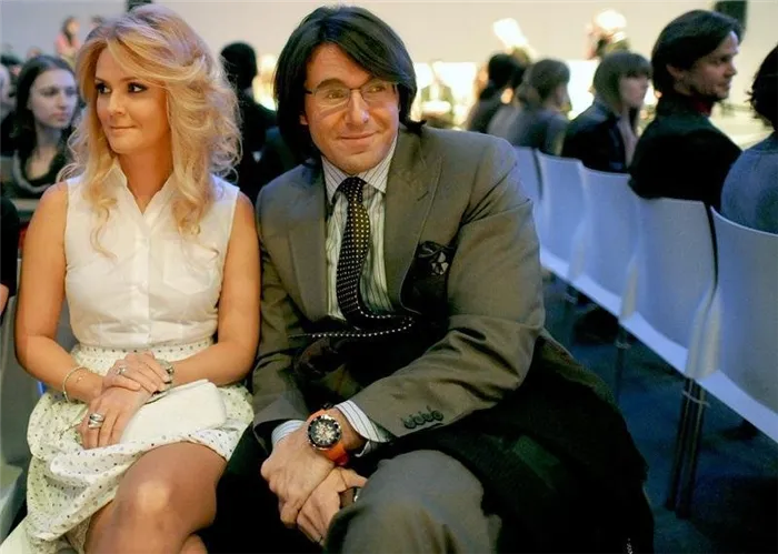Телеведущий Андрей Малахов с супругой, издателем журнала Elle Натальей Шкулевой.