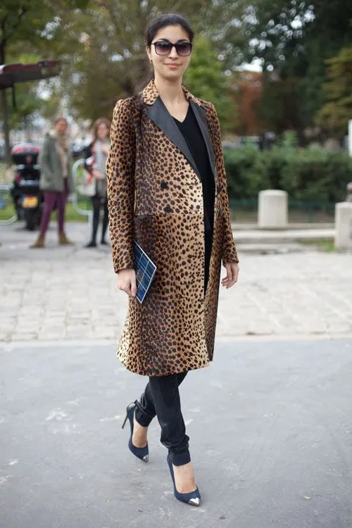 Элегантный образ с леопардовым пальто