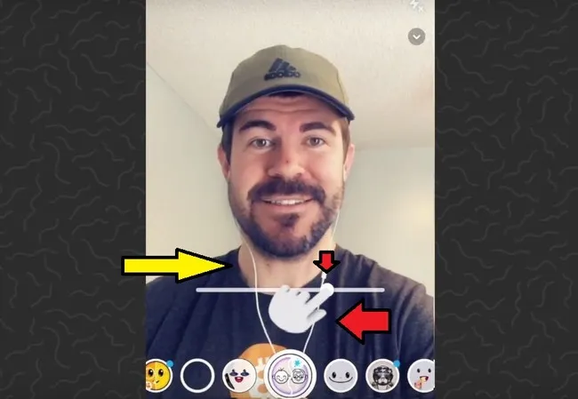 Ползунок от Машины Времени в Snapchat