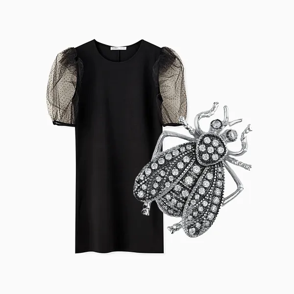 Маленькое черное платье: добавляем праздника с помощью украшений. Как сделать черное платье праздничным. 6