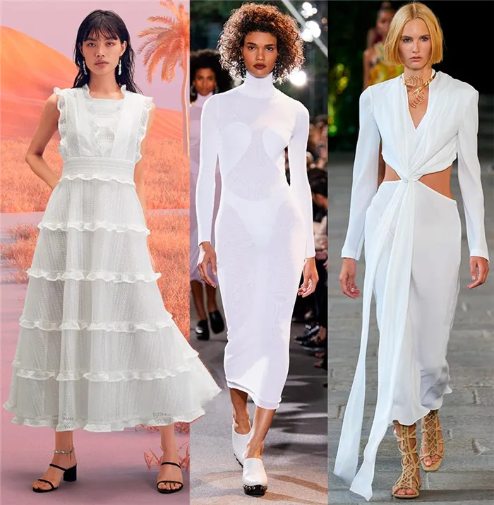 Модные белые платья 2022