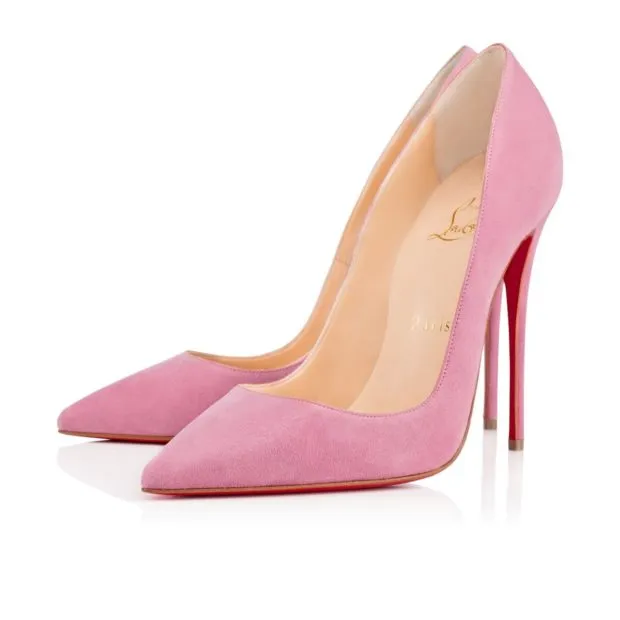 лабутены туфли фото: розовые острый носок
