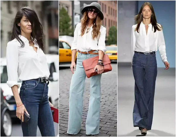 Рубашка с джинсами: фото-идеи для модных образов. Как носить рубашку с джинсами женщине. 2
