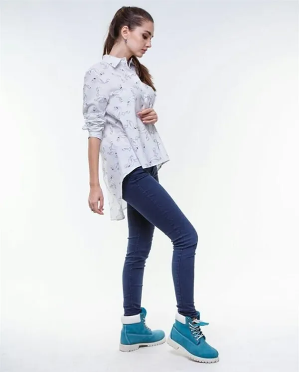 Рубашка с джинсами: фото-идеи для модных образов. Как носить рубашку с джинсами женщине. 22