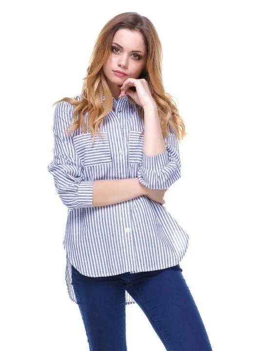 Рубашка с джинсами: фото-идеи для модных образов. Как носить рубашку с джинсами женщине. 35