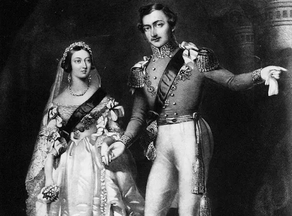 Свадьба королевы Виктории и принца Альберта. Гравюра С. Рейнольдса (1840)