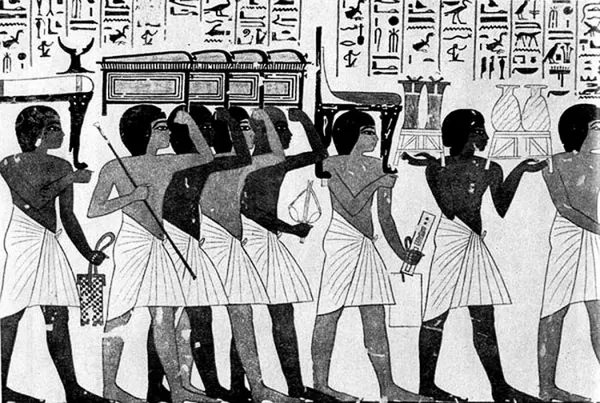 Мужчины в набедренных повязках в Древнем Египте