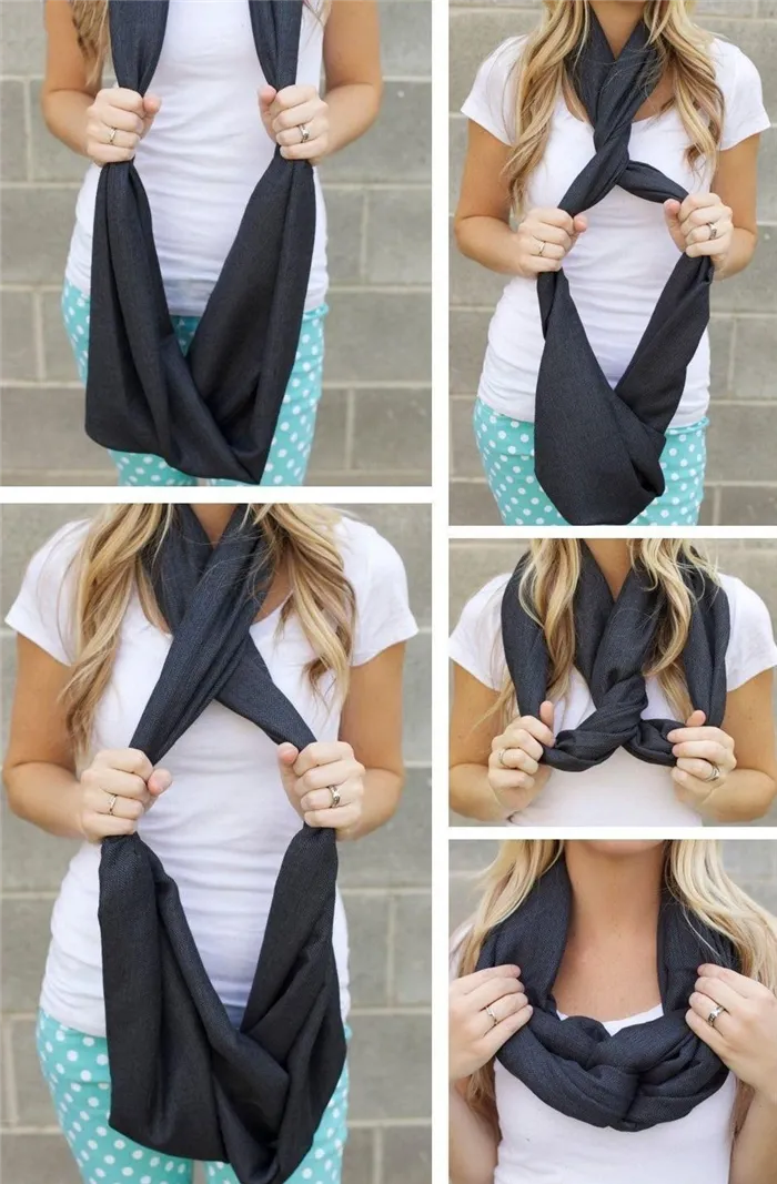 50 Идей, как завязывать красиво шарфы на шее (фото) — Схемы пошагово. Как красиво завязать шарф на шею 15