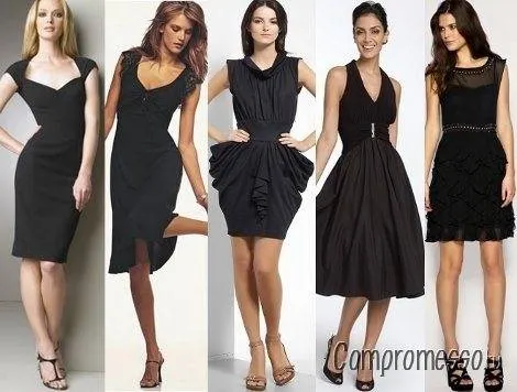 Чёрное платье: с чем сочетать? Лучшие образы от классики до авангарда. Какие туфли подойдут к черному платью 3